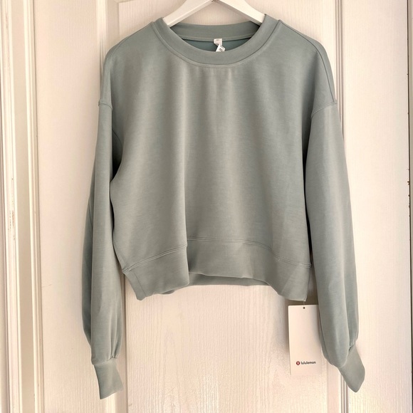 Lululemon Perfectly Oversized Crew Softstreme in Silver Blue SIZE 6 POC NWT - Picture 6 of 14